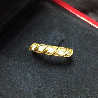 pt /k18 一連ダイヤ0.21ct(リング(指輪))