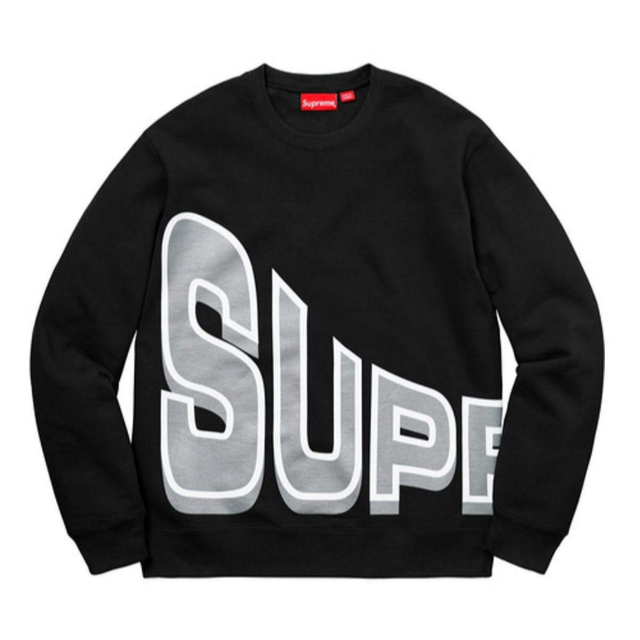 メンズSupreme Side Arc Crewneck 黒　ロゴ