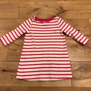 プチバトー(PETIT BATEAU)のmica様専用【プチバトー】ピンクボーダーワンピース(ワンピース)