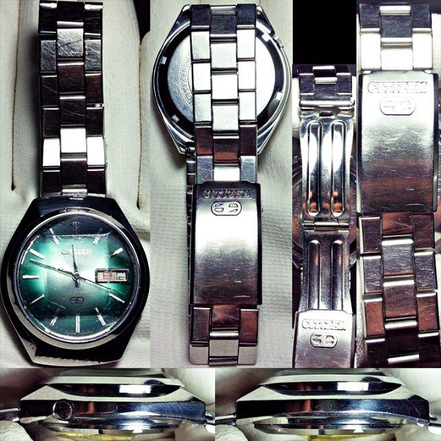 CITIZEN(シチズン)のCITIZEN コスモトロン メンズ 電磁テンプ式 文字盤グリーン カットガラス メンズの時計(腕時計(アナログ))の商品写真