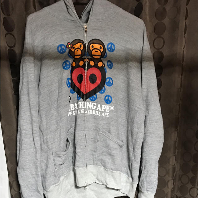 A BATHING APE(アベイシングエイプ)のエイプ パーカー Lサイズ メンズのトップス(パーカー)の商品写真