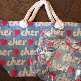 シェル(Cher)の新品♡cherエコバッグ＆ポーチセット(トートバッグ)