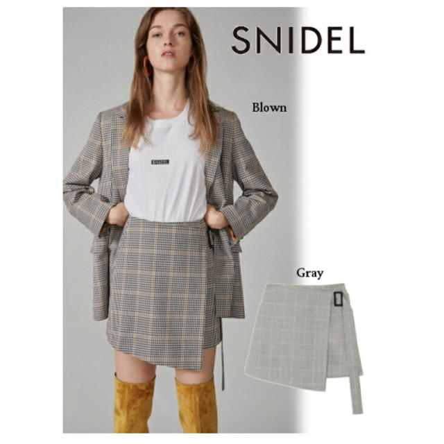 SNIDEL(スナイデル)のsnidel❤︎チェックラップ風スカート レディースのスカート(ミニスカート)の商品写真