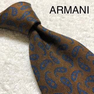 ジョルジオアルマーニ(Giorgio Armani)のGIORGIO ARMANI ネクタイ ブラウン ペイズリー(ネクタイ)