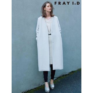 フレイアイディー(FRAY I.D)のノーカラーロングコート(ロングコート)