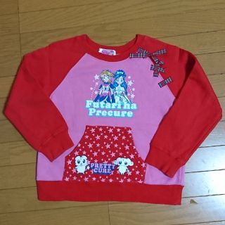 ♦ふたりはプリキュア♦トレーナーピンク✕赤♦120cm(Tシャツ/カットソー)