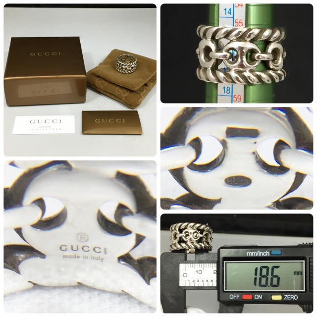 Gucci(グッチ)の新品仕上 希少品 グッチ GUCCI シルバー 錨 燻し ワイド リング 指輪 メンズのアクセサリー(リング(指輪))の商品写真
