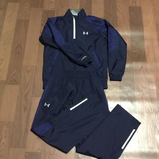 アンダーアーマー(UNDER ARMOUR)のアンダーアーマー ウィンドジャケット YMD 140 ブラック 上下セット 子供(ジャケット/上着)