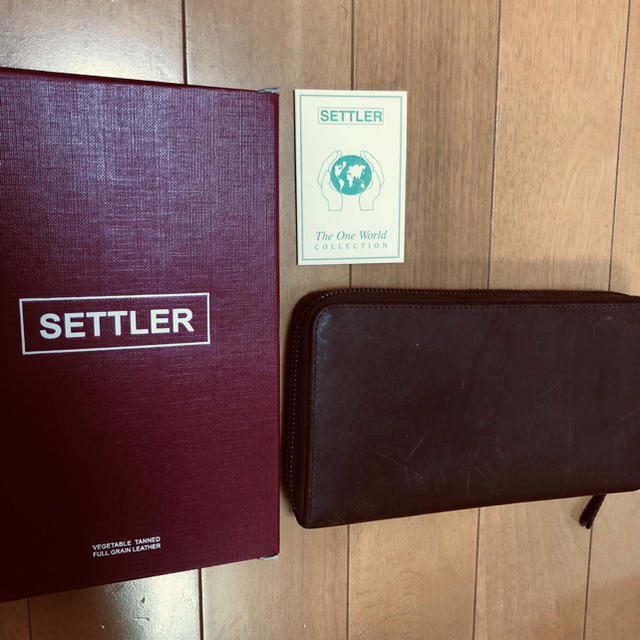 WHITEHOUSE COX(ホワイトハウスコックス)のセトラー  settler 財布 ブラウン 美品 レザー メンズのファッション小物(長財布)の商品写真