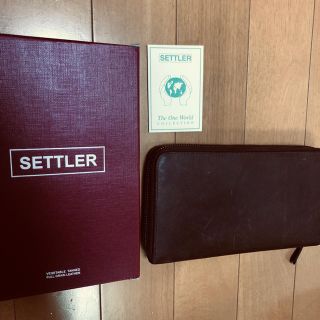 ホワイトハウスコックス(WHITEHOUSE COX)のセトラー  settler 財布 ブラウン 美品 レザー(長財布)