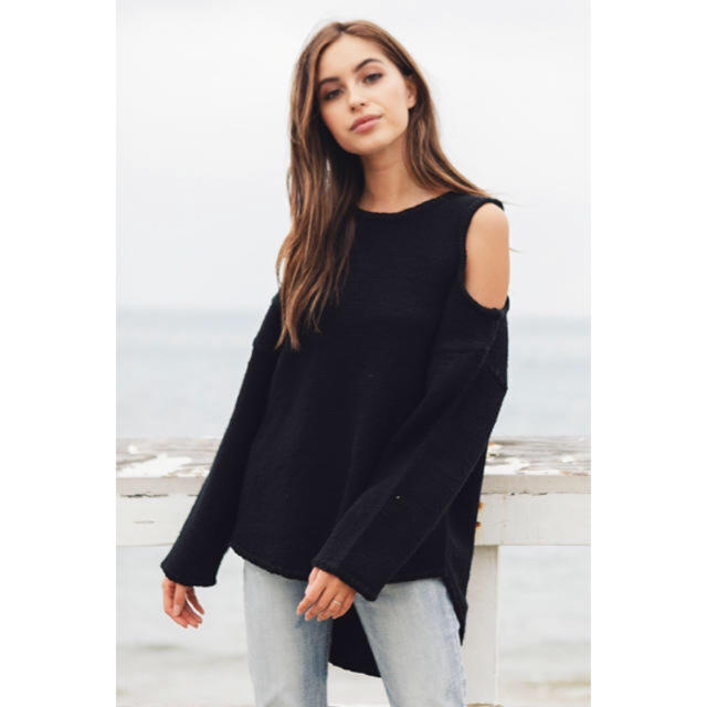 alexiastam 2018aw Openshoulder knit