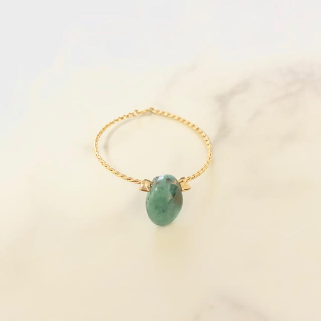 delicate chain ring ハンドメイドのアクセサリー(リング)の商品写真