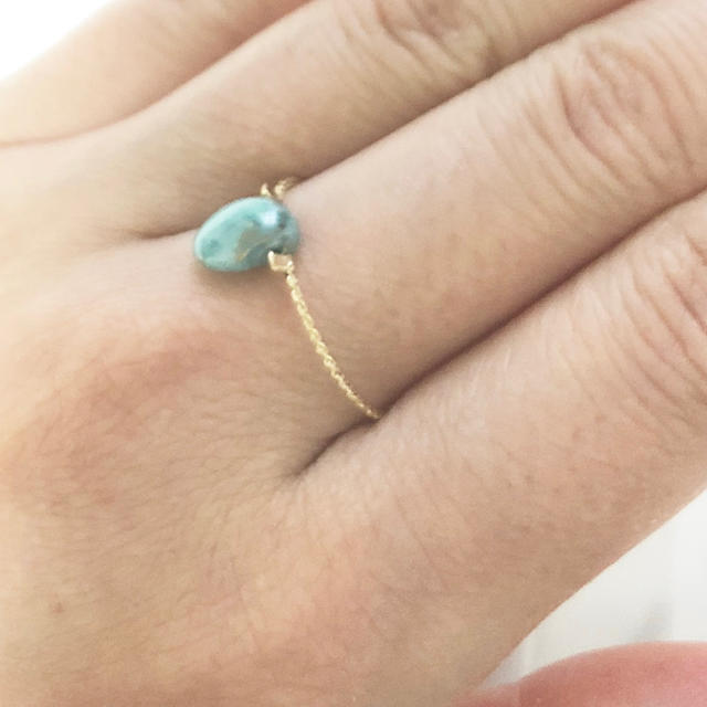 delicate chain ring ハンドメイドのアクセサリー(リング)の商品写真