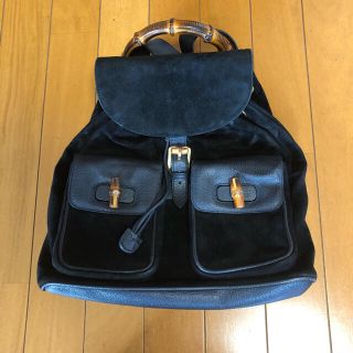 グッチ(Gucci)の☆ST様☆専用ページ　GUCCI  グッチ  バンブーリュック  黒(リュック/バックパック)