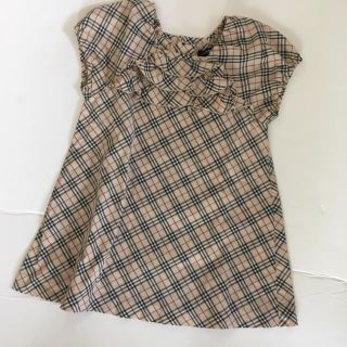 バーバリー(BURBERRY)のバーバリーチルドレン半袖ブラウスチュニックワンピース80cm(シャツ/カットソー)