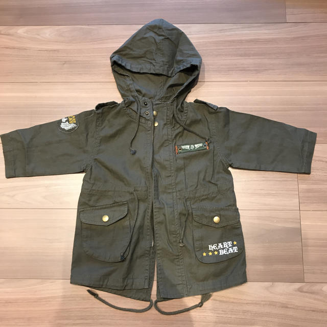 キッズ 80 カーキ モッズコート アウター ジャケット キッズ/ベビー/マタニティのキッズ服男の子用(90cm~)(ジャケット/上着)の商品写真