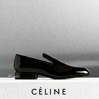 セリーヌ(celine)のセリーヌ エナメル ローファー ブラック ( 23.5cm ~ 24cm )(ローファー/革靴)