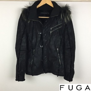 フーガ(FUGA)の美品 FUGA フーガ ジャケット ブルゾン ブラック サイズ44(ブルゾン)