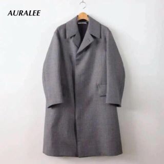 ヤエカ(YAECA)のオーラリー DOUBLE FACE CHECK LONG COAT(ステンカラーコート)