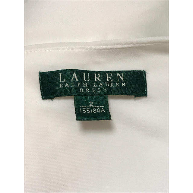 Ralph Lauren(ラルフローレン)のLAUREN ラルフローレン スタイル美人な ホワイト ワンピース レディースのワンピース(ひざ丈ワンピース)の商品写真