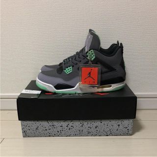 ナイキ(NIKE)の美中古 NIKE AIR JORDAN4 GREEN GLOW(スニーカー)