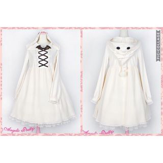 アンジェリックプリティー(Angelic Pretty)のAngelic Pretty マシュマロおばけカットワンピース★コウモリ (ひざ丈ワンピース)