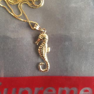 supsupreme 16AW seahorse gold pendant 14k