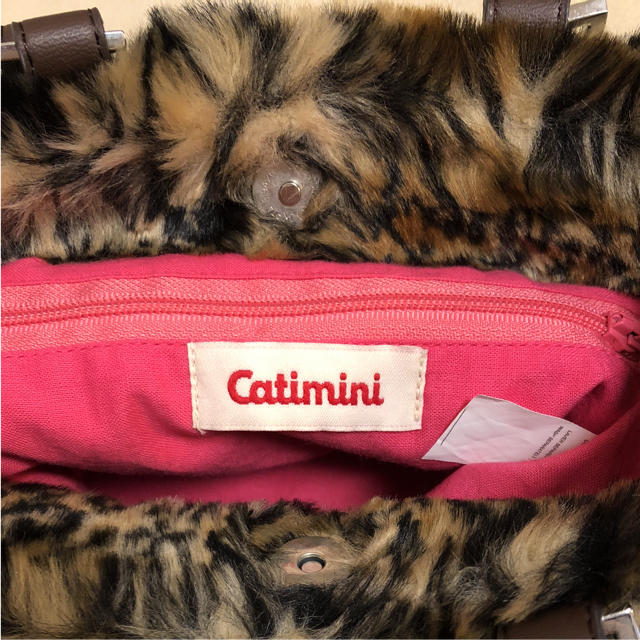 【未使用】Catimini レオパードファーバッグ キッズ/ベビー/マタニティのこども用バッグ(トートバッグ)の商品写真