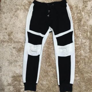 バルマン(BALMAIN)のバルマンオム 15SS バイカラー バイカー スウェットパンツM(ワークパンツ/カーゴパンツ)