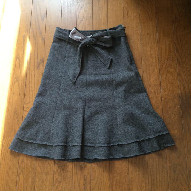ZAZIE(ザジ)のザジ＊リボンベルト付きスカート レディースのスカート(ひざ丈スカート)の商品写真