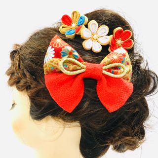 つまみ細工 リボン(ヘアアクセサリー)