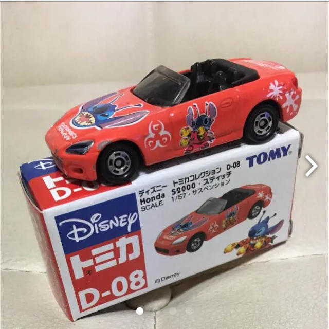 Takara Tomy(タカラトミー)のトミカ ディズニー D-08 Honda S2000 スティッチ 中古 エンタメ/ホビーのおもちゃ/ぬいぐるみ(ミニカー)の商品写真