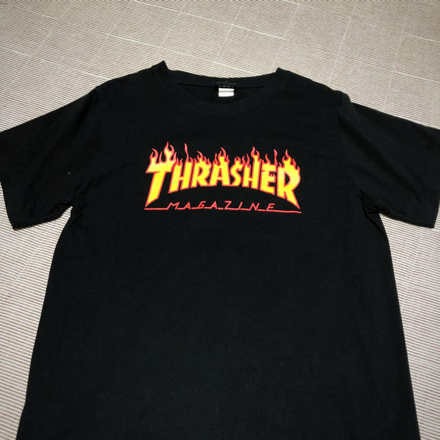 THRASHER(スラッシャー)のthrasher 炎 火 fire 黒T メンズのトップス(Tシャツ/カットソー(半袖/袖なし))の商品写真