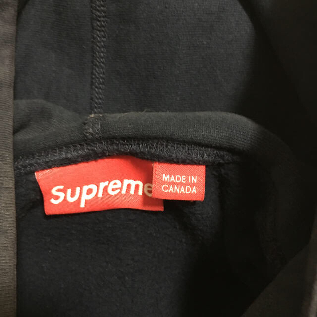 supreme box logo hoodie navy M