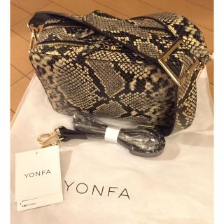 YONFA square shoulder ブラウン