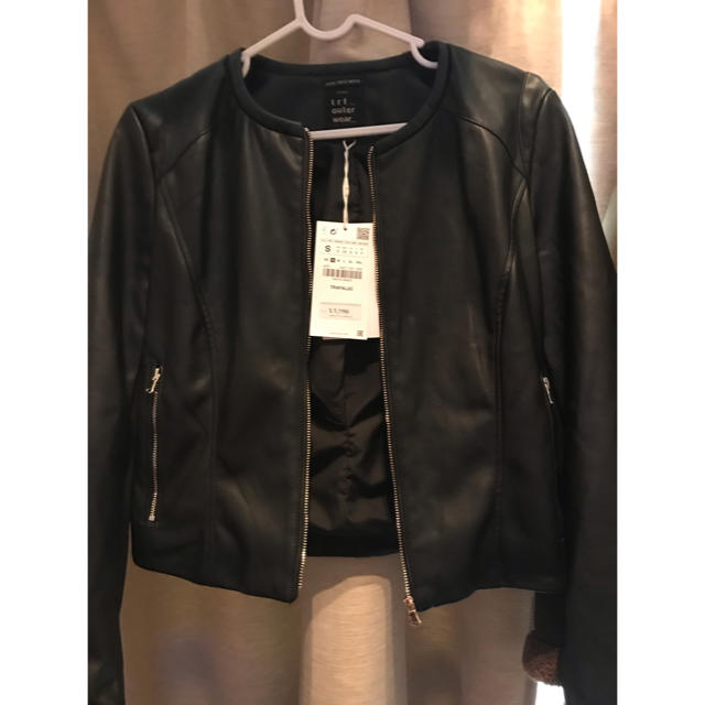 新品 zara フェイク レザージャケット ライダースジャケット | フリマアプリ ラクマ