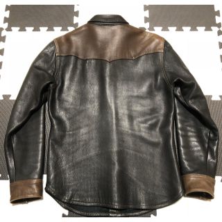 THE FLAT HEAD - FLAT HEAD ディアスキンレザーシャツ サイズ40の通販