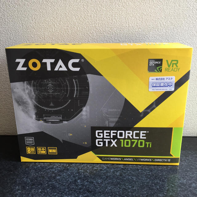 スマホ/家電/カメラZOTAC GEFORCE GTX 1070ti 8GB