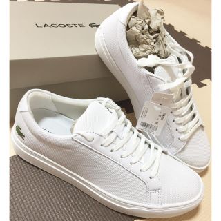 ラコステ(LACOSTE)の新品　ラコステ　ＬＡＣＯＳＴＥ　スニーカー　２６.５　メンズ　ホワイト　送料無料(スニーカー)