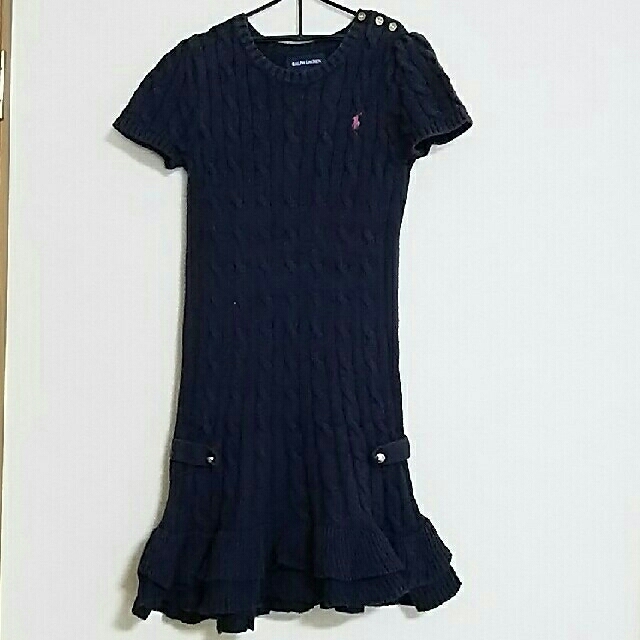 Ralph Lauren(ラルフローレン)のラルフローレン ニットワンピース120㎝ キッズ/ベビー/マタニティのキッズ服女の子用(90cm~)(ワンピース)の商品写真