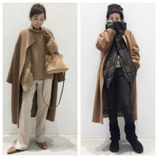 アパルトモンドゥーズィエムクラス(L'Appartement DEUXIEME CLASSE)の新品★限定出品★アパルトモン★Over Sized LAMB Coat★キャメル(ロングコート)