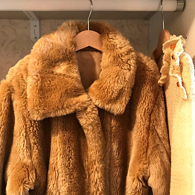 us vintage eco fur coat.