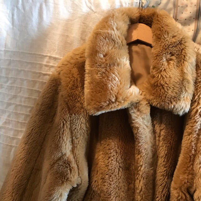 us vintage eco fur coat.