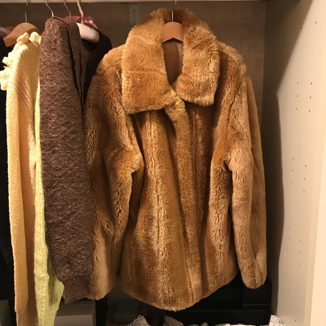 贅沢 80s coat. fur eco vintage us 毛皮/ファーコート