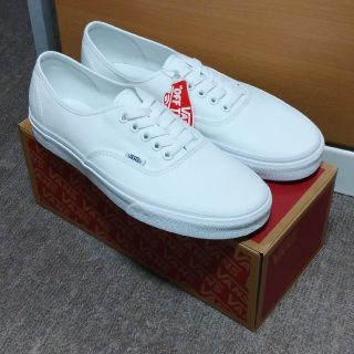 ヴァンズ(VANS)のVANS AUTHENTIC TLUE WHITE バンズ オーセンティック 白(スニーカー)