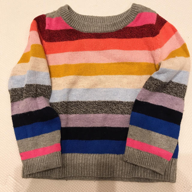 GAP Kids(ギャップキッズ)のGAP ボーダーセーター 90cm キッズ/ベビー/マタニティのキッズ服女の子用(90cm~)(ニット)の商品写真