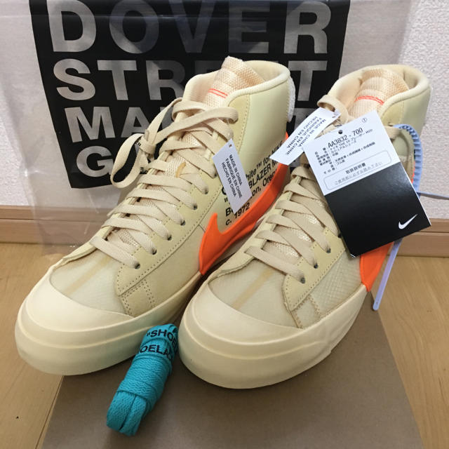 NIKE BLAZER MID Off-White オレンジ 27.5cm