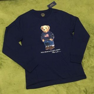 ポロラルフローレン(POLO RALPH LAUREN)の大人も着られる！ラルフローレン ポロベア ロングTシャツ ネイビーMサイズ 01(Tシャツ/カットソー)