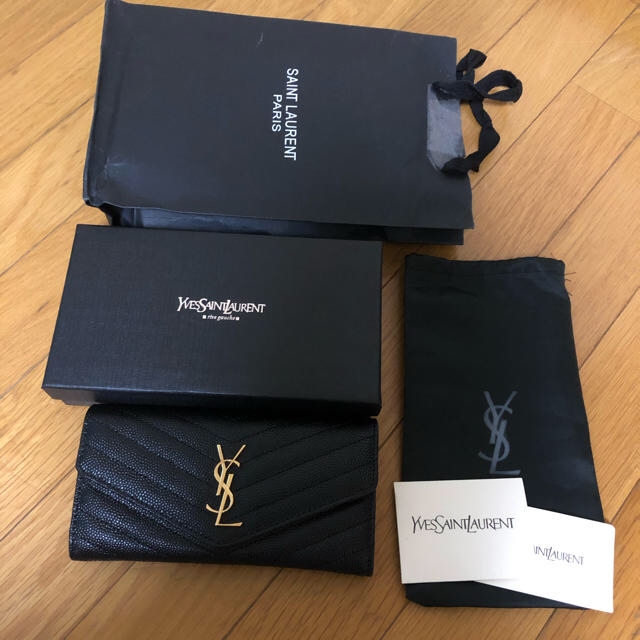 イヴ・サンローラン★長財布 ブラック YSL