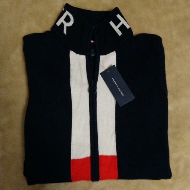 TOMMY HILFIGER(トミーヒルフィガー)のTOMMY HILFIGERジップ（S） レディースのトップス(ニット/セーター)の商品写真